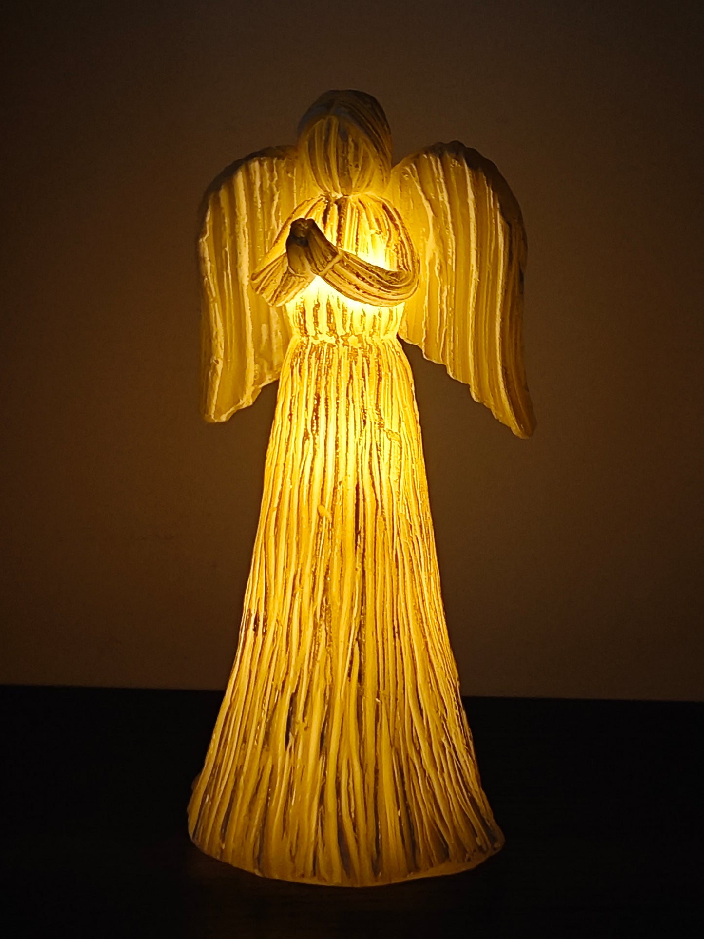 Elegant Wax Angel LED Candle – Warm Ambient Glow, Premium Home Decor Accent