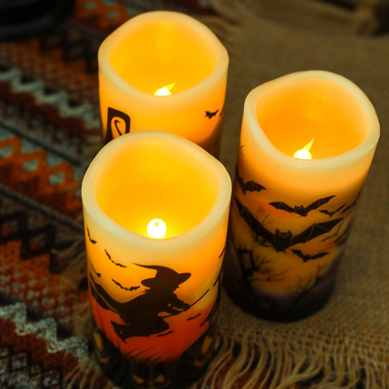 3pcs Halloween Atmosphere Candle - LED Candle Light